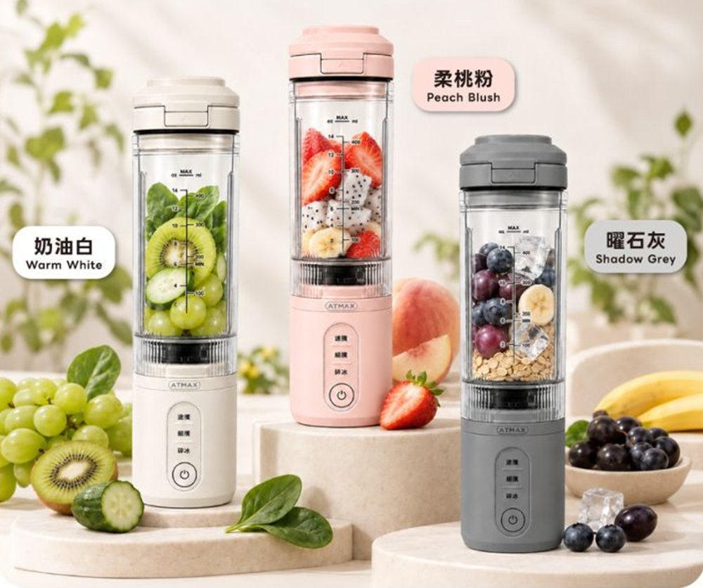 奶油白、柔桃粉、曜石灰三色萬碎王裝著水果